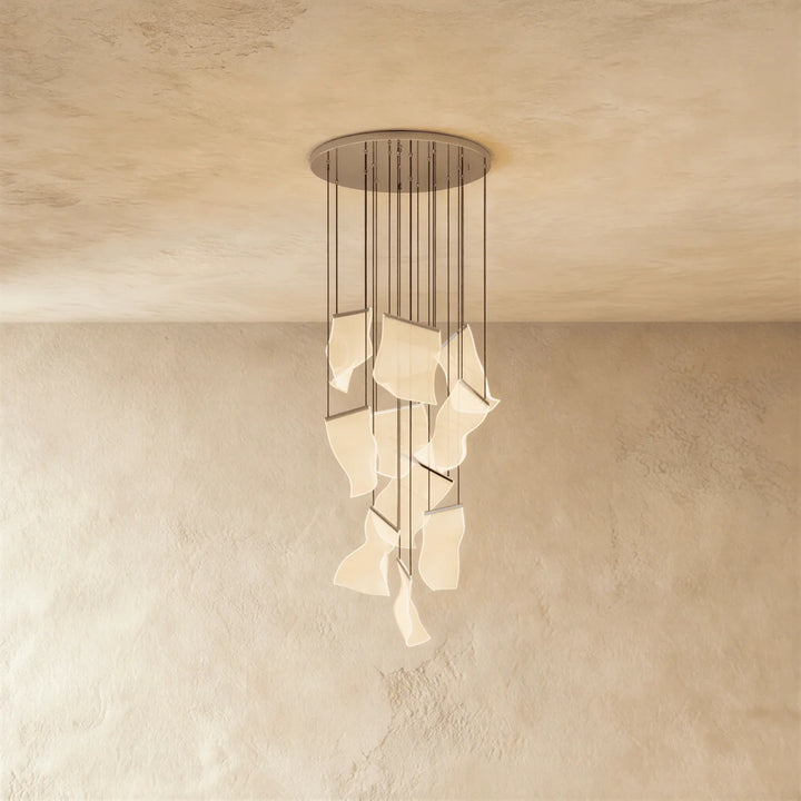 Sheets Chandelier (Round Ceiling Mount)